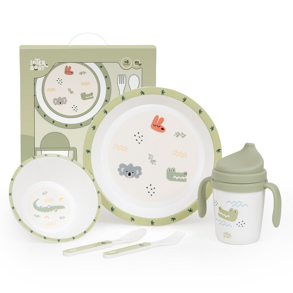 Conjunto Louça 5 Peças Australia Verde Interbaby