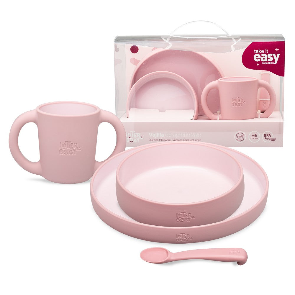 Louça De Aprendizagem Rosa Escuro Interbaby
