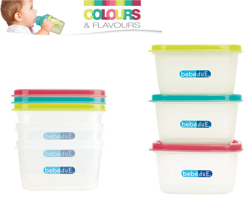 Bebedue - Porta alimentos 400 ml, 3 unid.