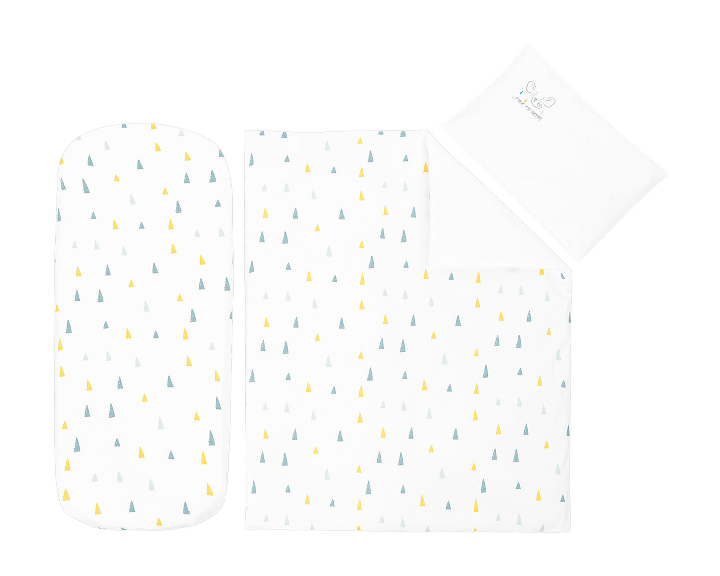Conjunto de cama Elephant Time com 6 peças para alcofa Kikkaboo