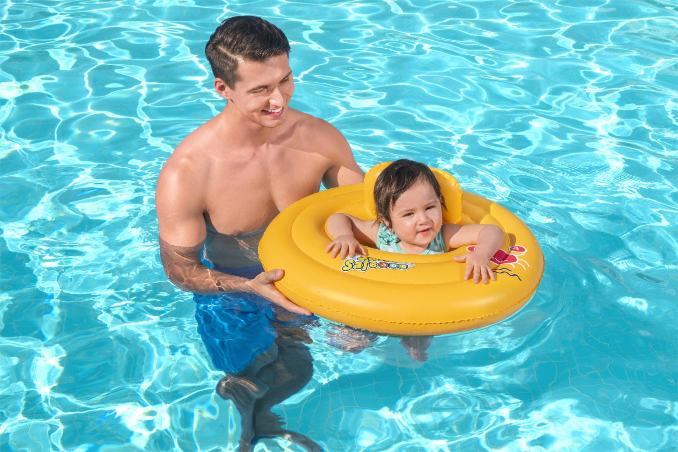 Assento Com Rodas Swim Safe Step A 69 Cm Bestway