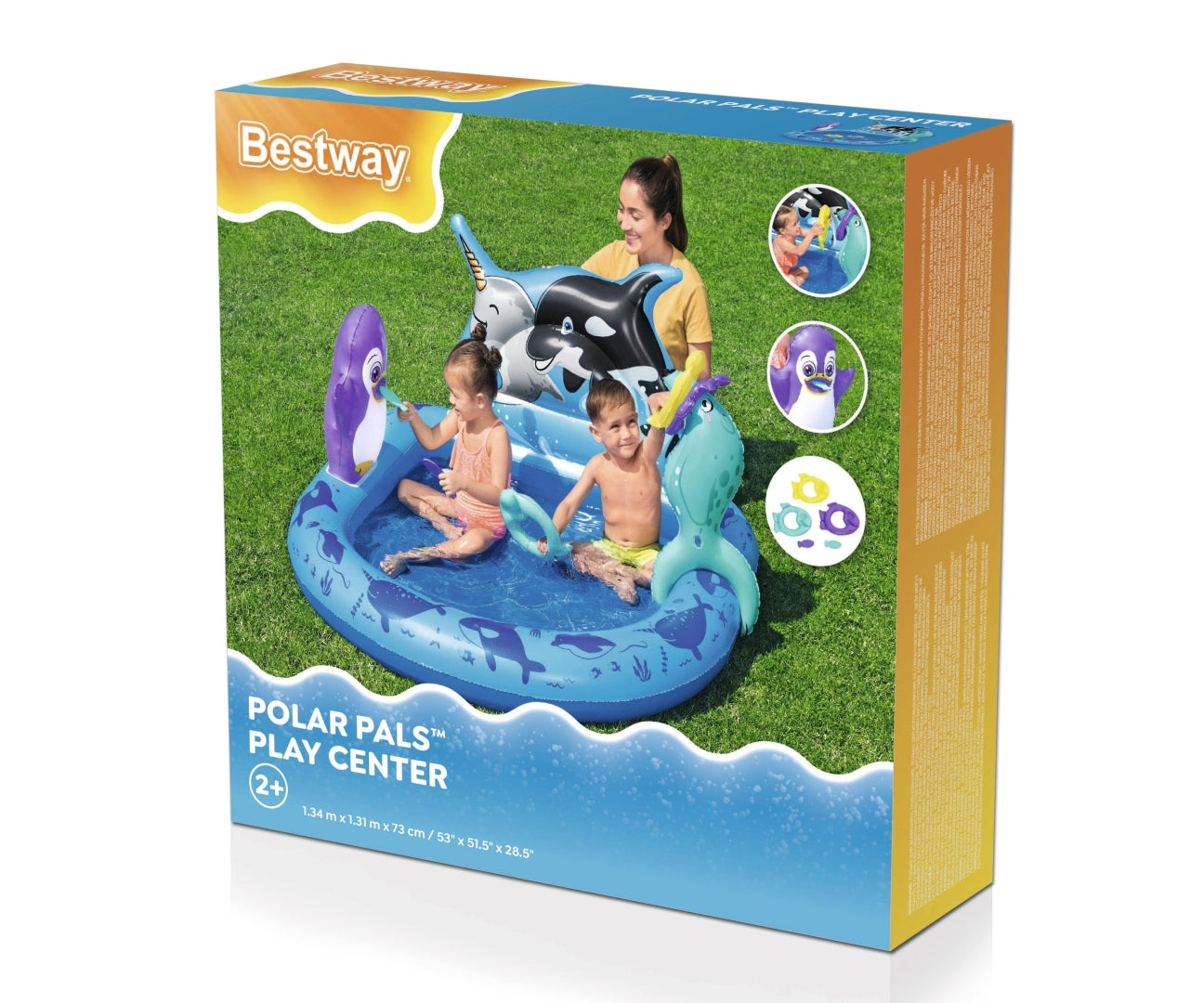 Piscina Insuflável Arctic / Parque Infantil 1,34M X 1,31M X 73Cm Bestway