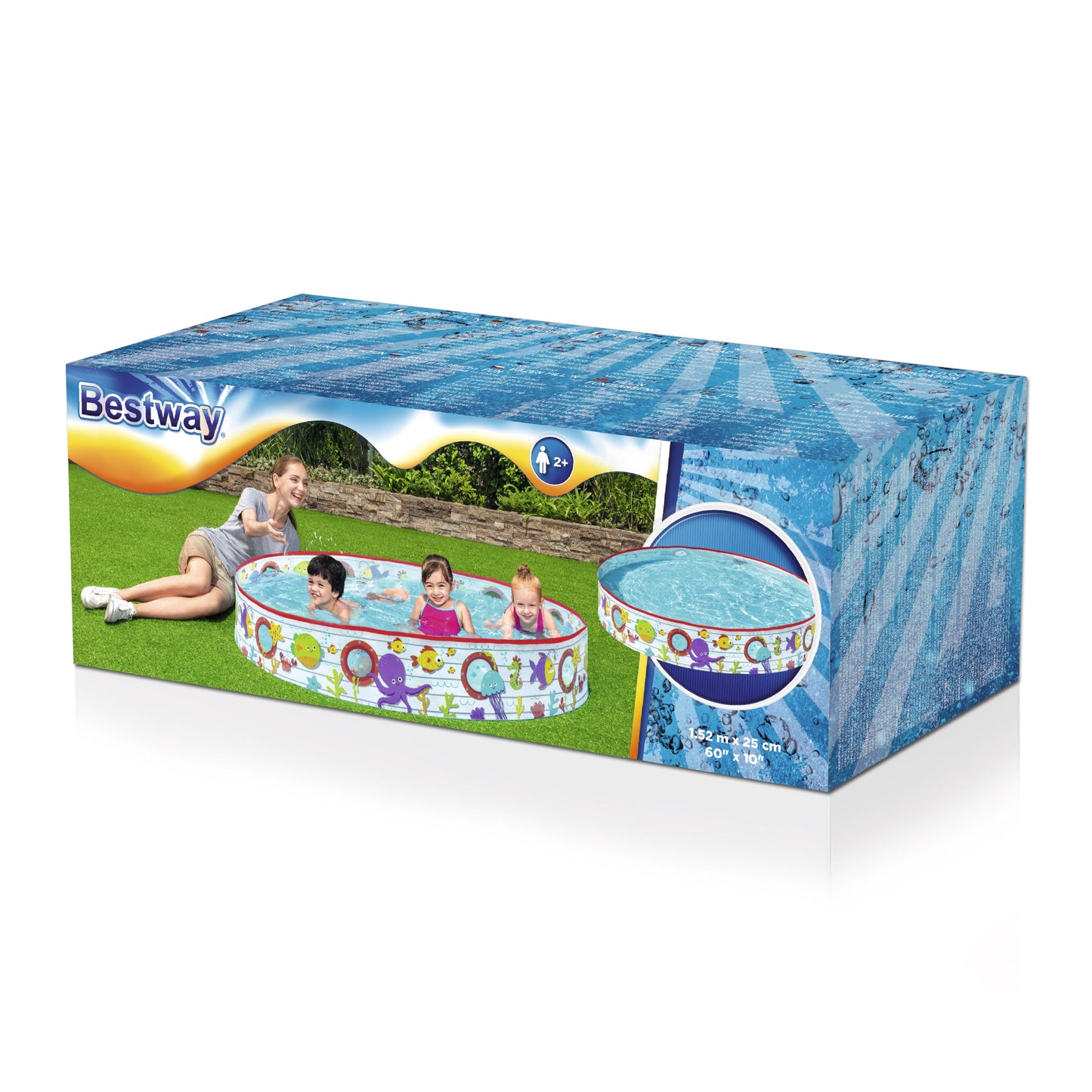 Piscina Fill n Fun Burta Ship Com Janelas 152Cm X 25Cm Bestway