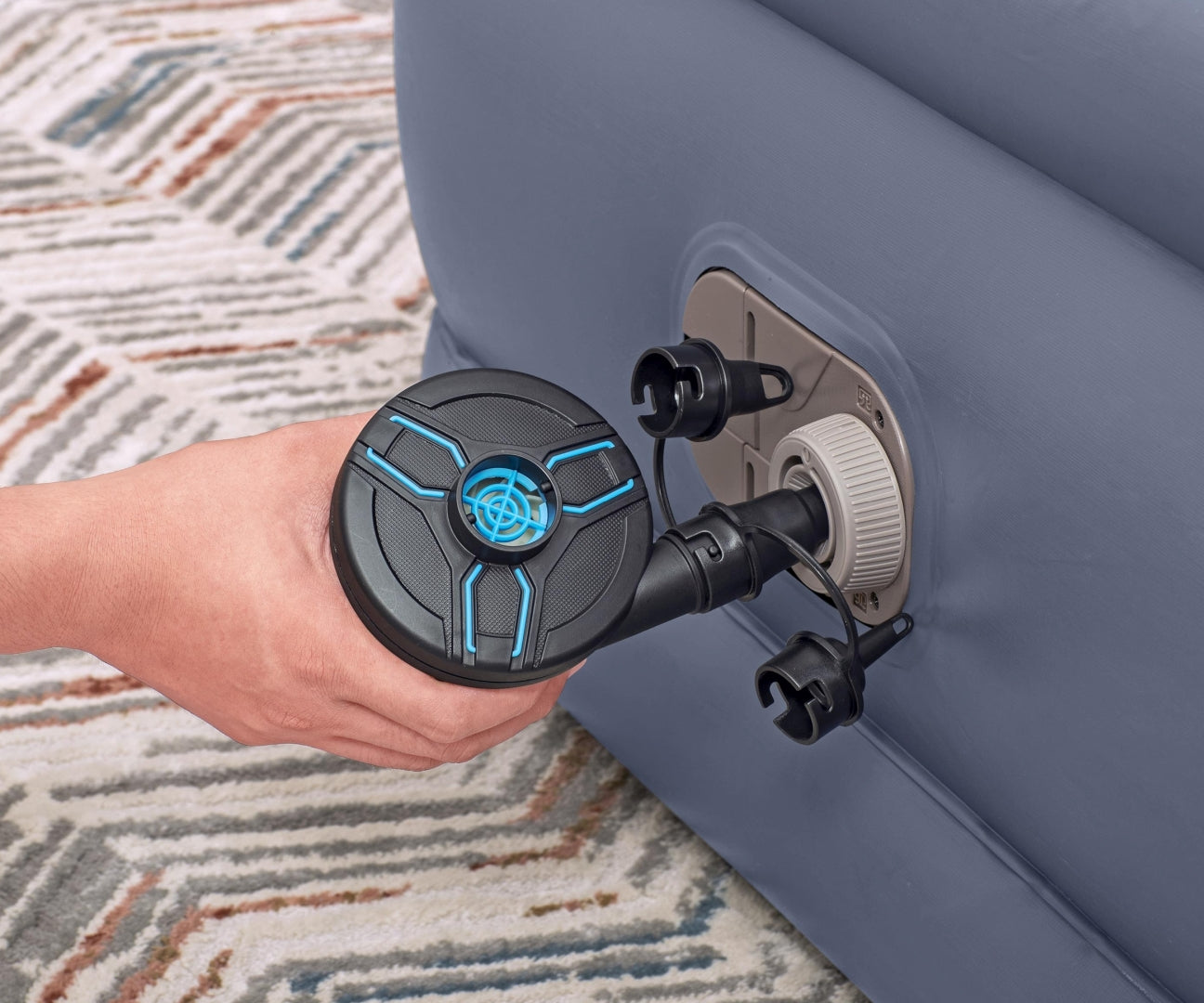 Colchão Insuflável De Viagem Com Bomba De Ar Incorporada Tritech Twin 1,91M X 0,97M X Bestway