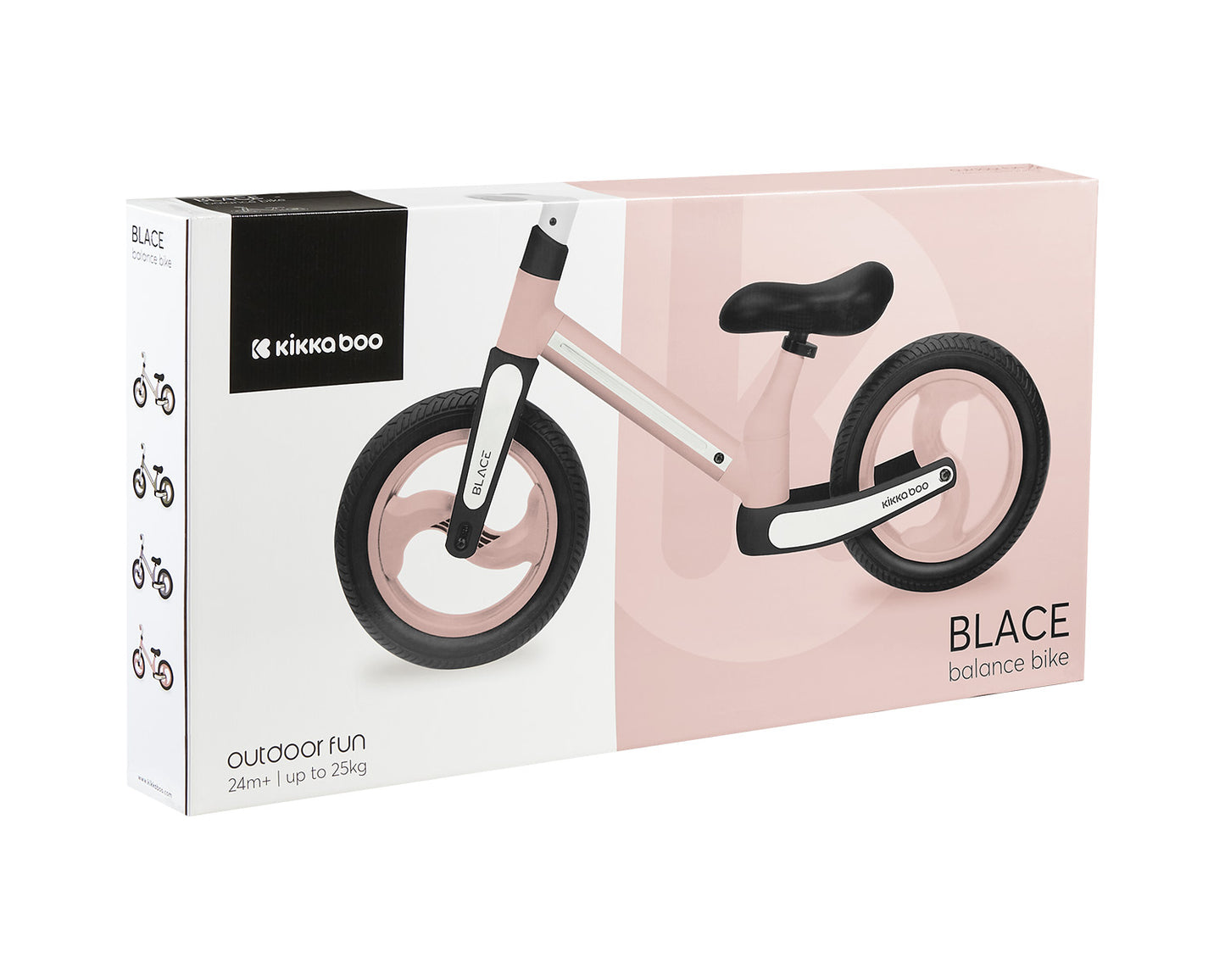 Bicicleta de equilíbrio rosa preta