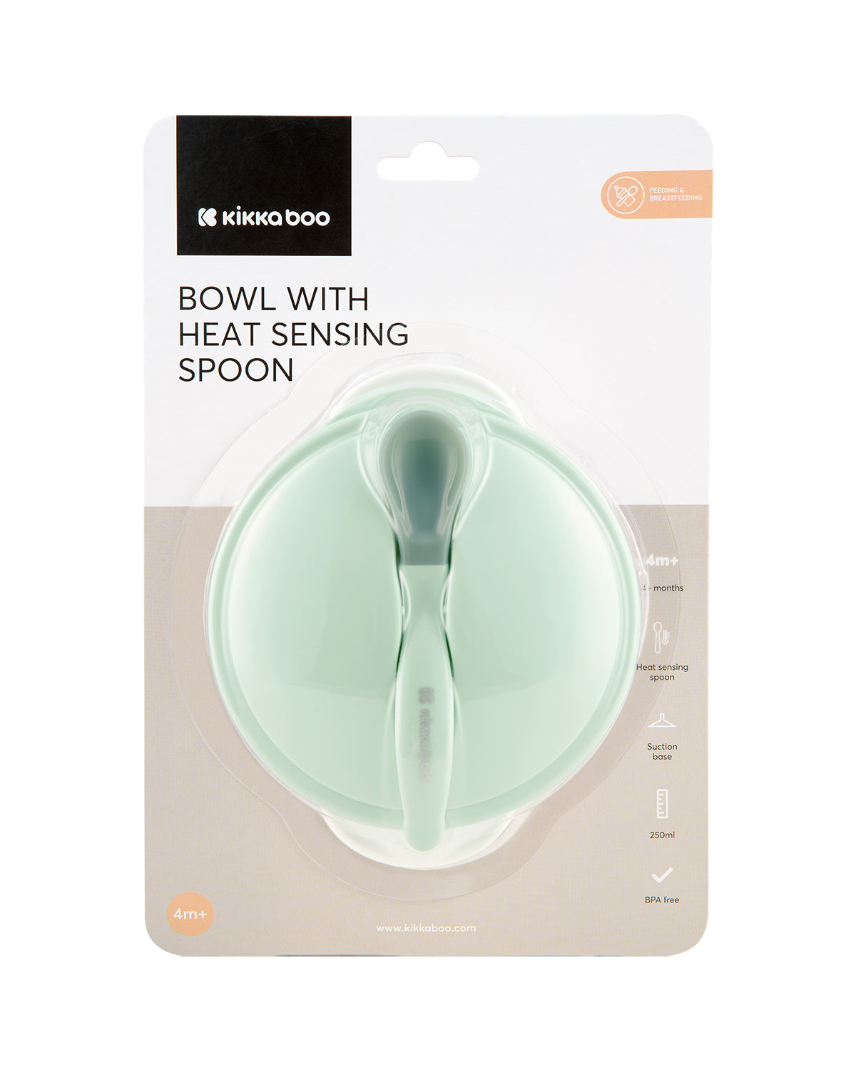 Taça com ventosa e colher termossensível Mint