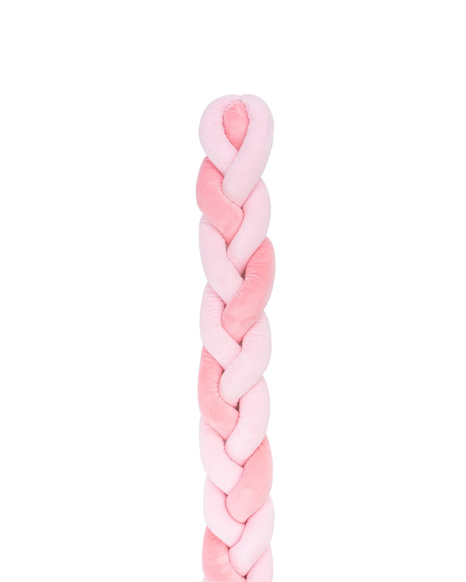 Protector 180cm 3 trenzas (12cm) Rosa Kikkaboo