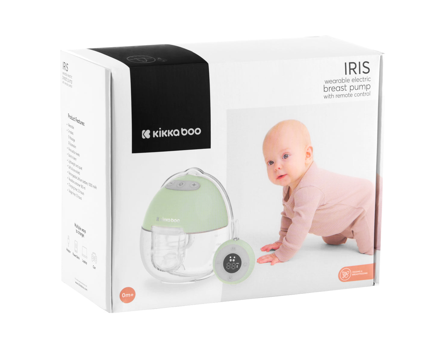 Bomba tira-leite elétrica portátil Iris com comando