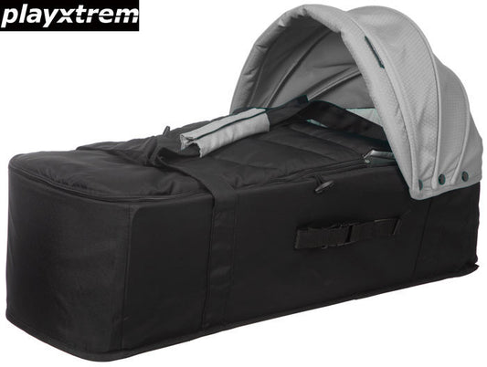 PLAYXTREM - BABY TWIN COT Silver