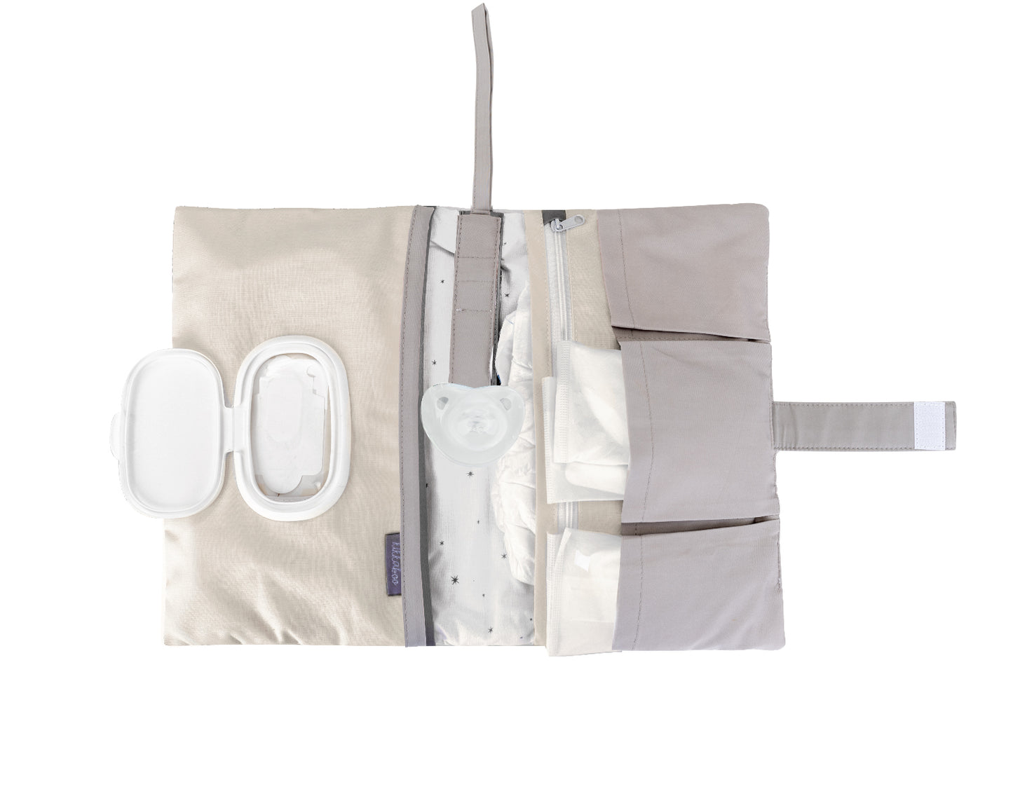 Porta-fraldas bordado Dream Big Beige Kikkaboo