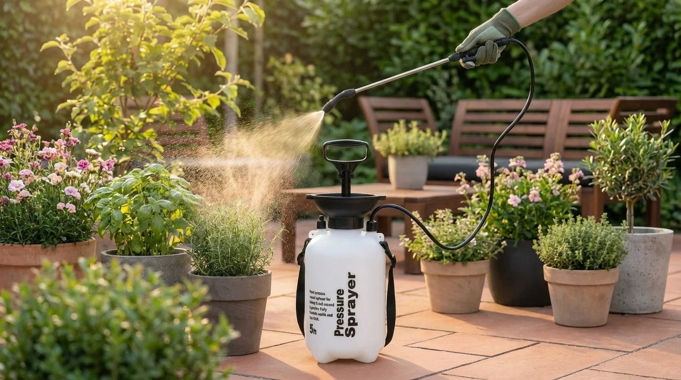 Pulverizador pressão 5 L branco preto