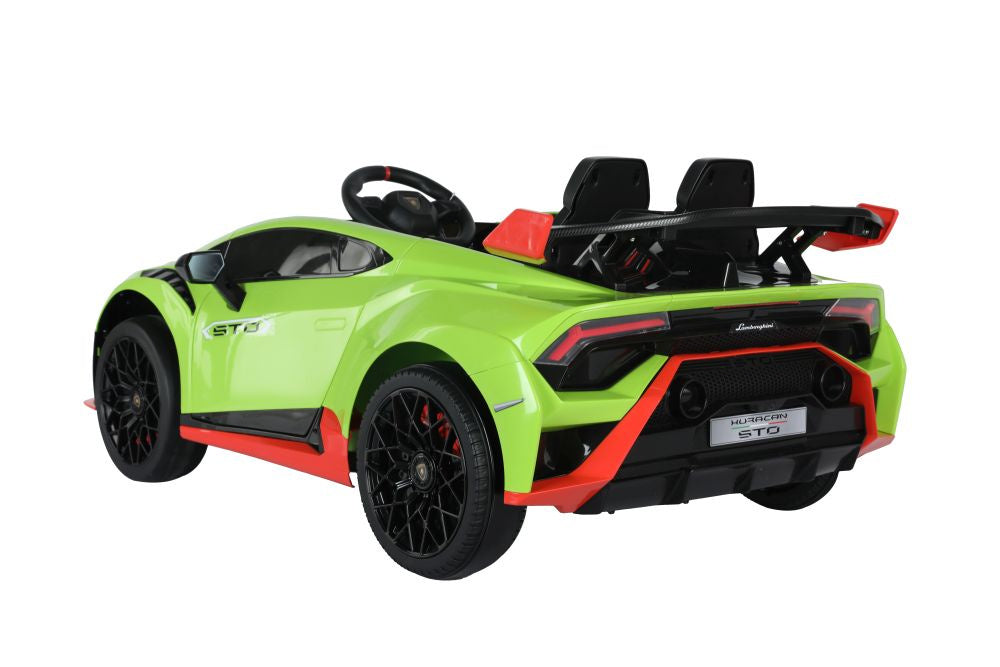 Veículo elétrico Lamborghini STO Drift verde