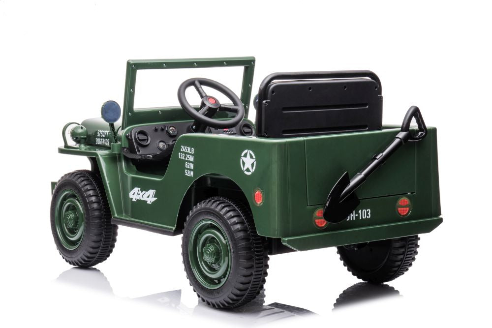 Carro elétrico JH-103 verde militar 4x4