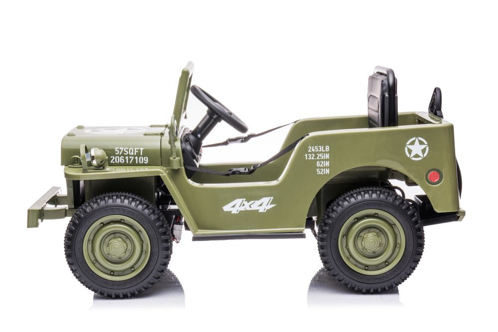 Carro elétrico JH-103 verde oliva 4x4