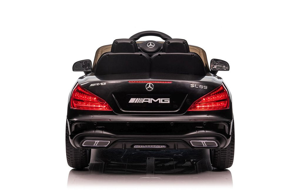 Carro elétrico infantil Mercedes SL65 S preto pintado LCD