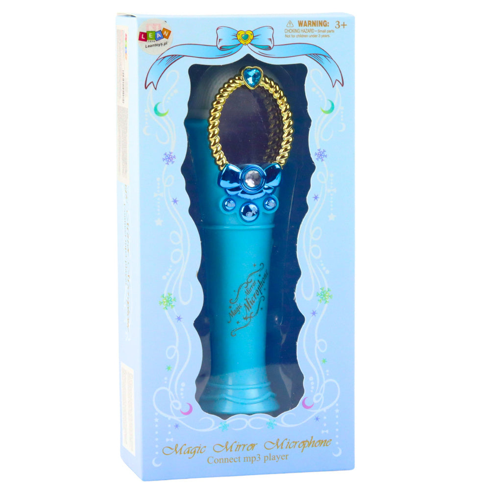 Espelho mágico com microfone azul USB luz