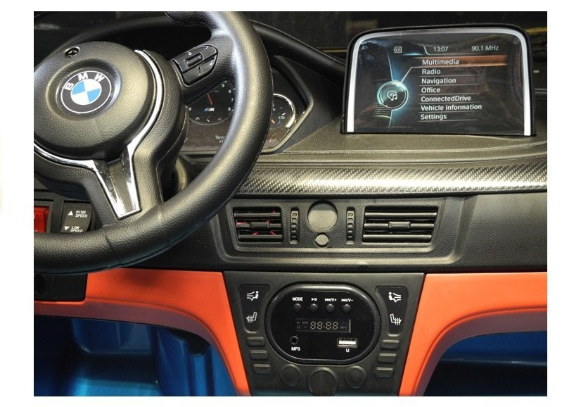 Carro elétrico infantil BMW X6M azul pintado novo