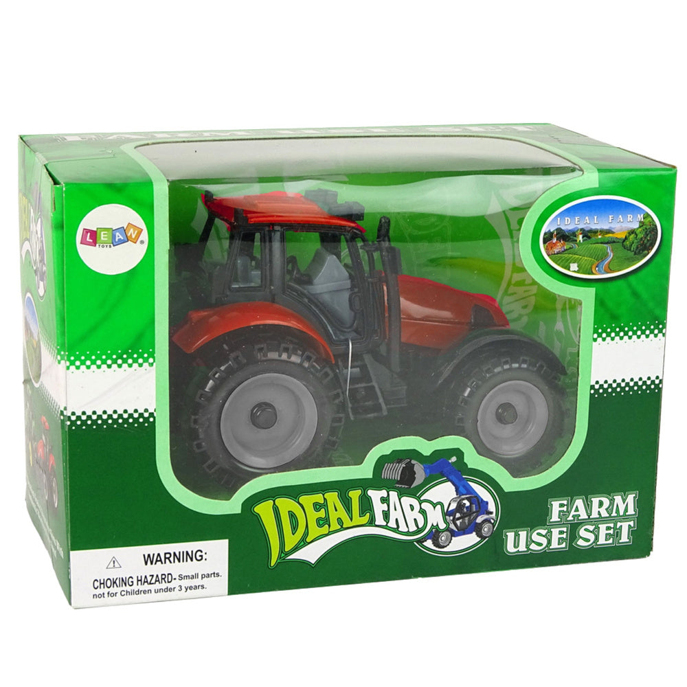 Trator Ideal Farm verde com capô de abrir