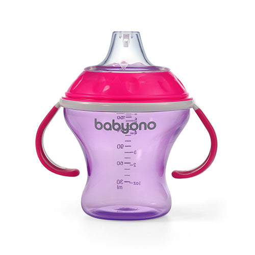 Baby Ono - Copo anti-derramamento com bico rígido 180ml Rosa