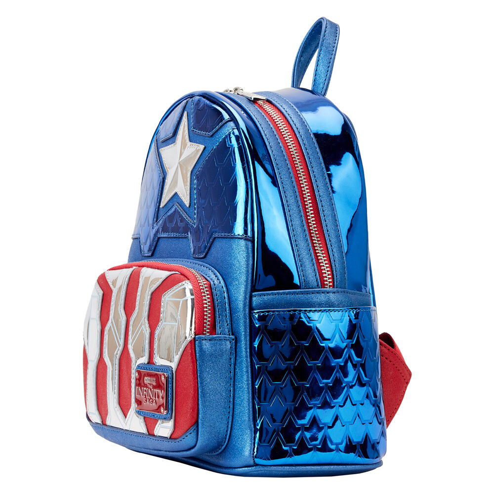 Loungefly Marvel Captain America mochila metálica 26cm
