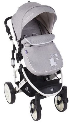 Kikka Boo - Beloved 2 en 1 Gris (Chassis preto)