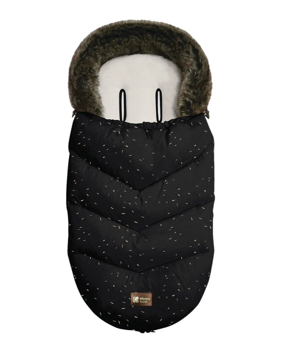 Saco cobre-pés Luxury Fur Confetti Negro Kikkaboo