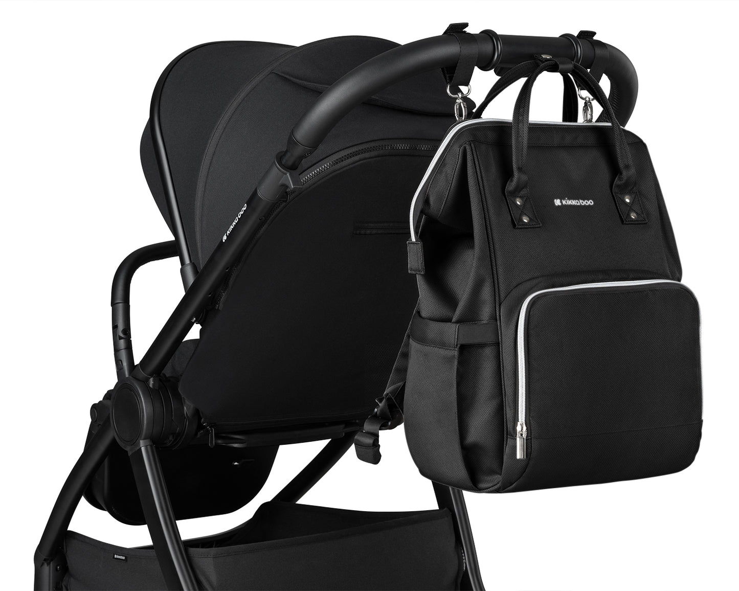Bolsa de Maternidade Siena Preta e Prata