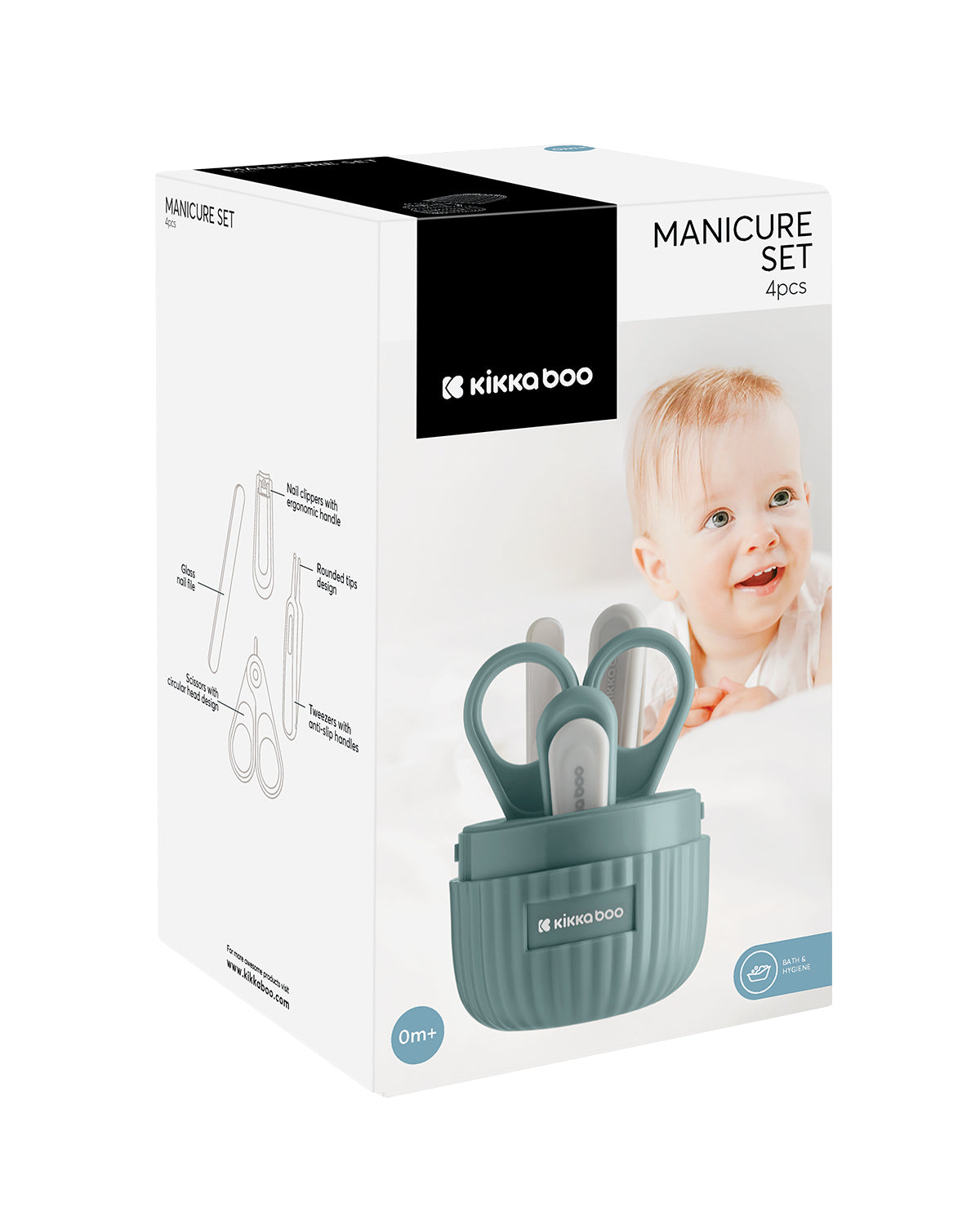 Conjunto de manicure Mint com 4 peças Kikkaboo