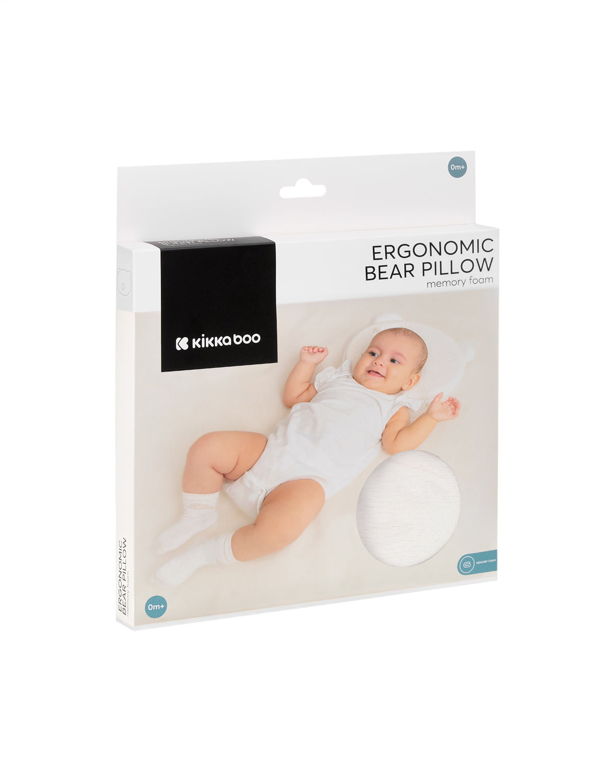 Almofada ergonómica de espuma viscoelástica Bear Airknit, branca