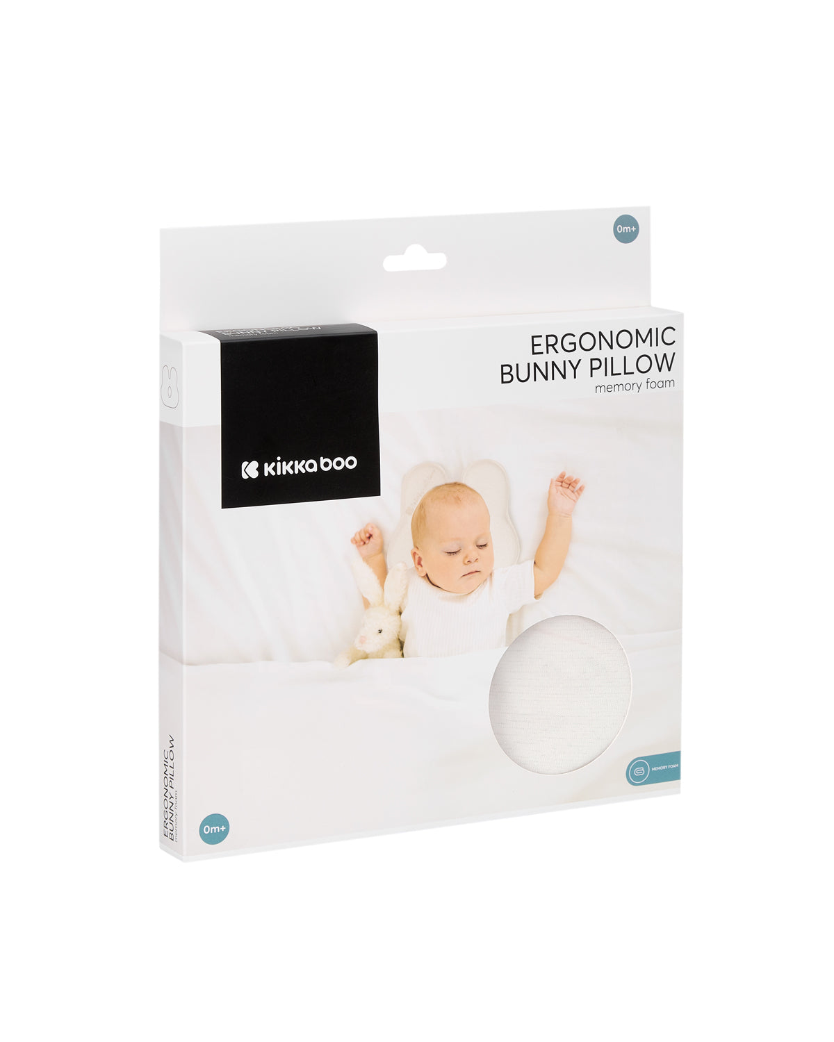 Almofada ergonómica de espuma viscoelástica Bunny Airknit (branca)