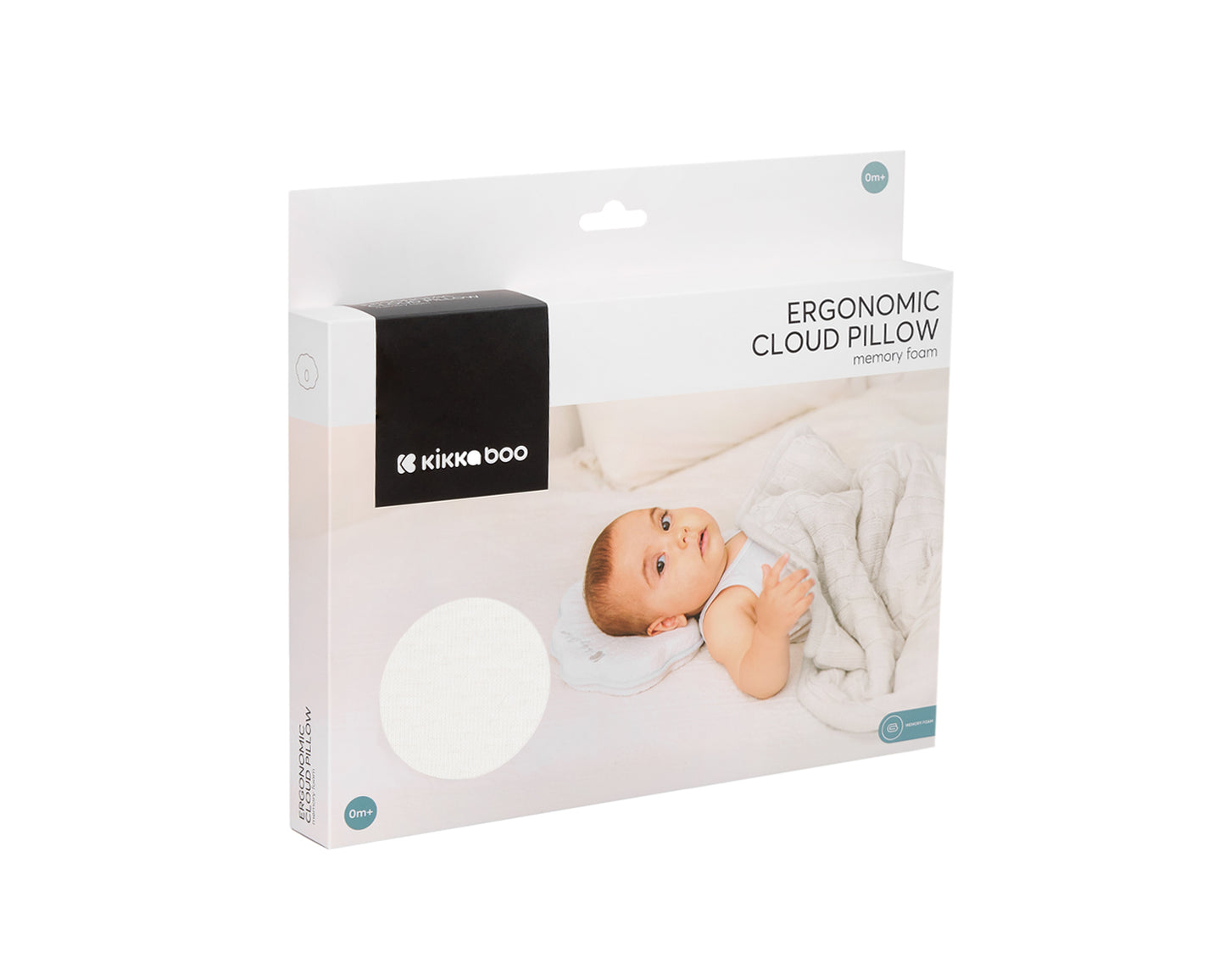 Almofada ergonómica de espuma viscoelástica Cloud Airknit, branca