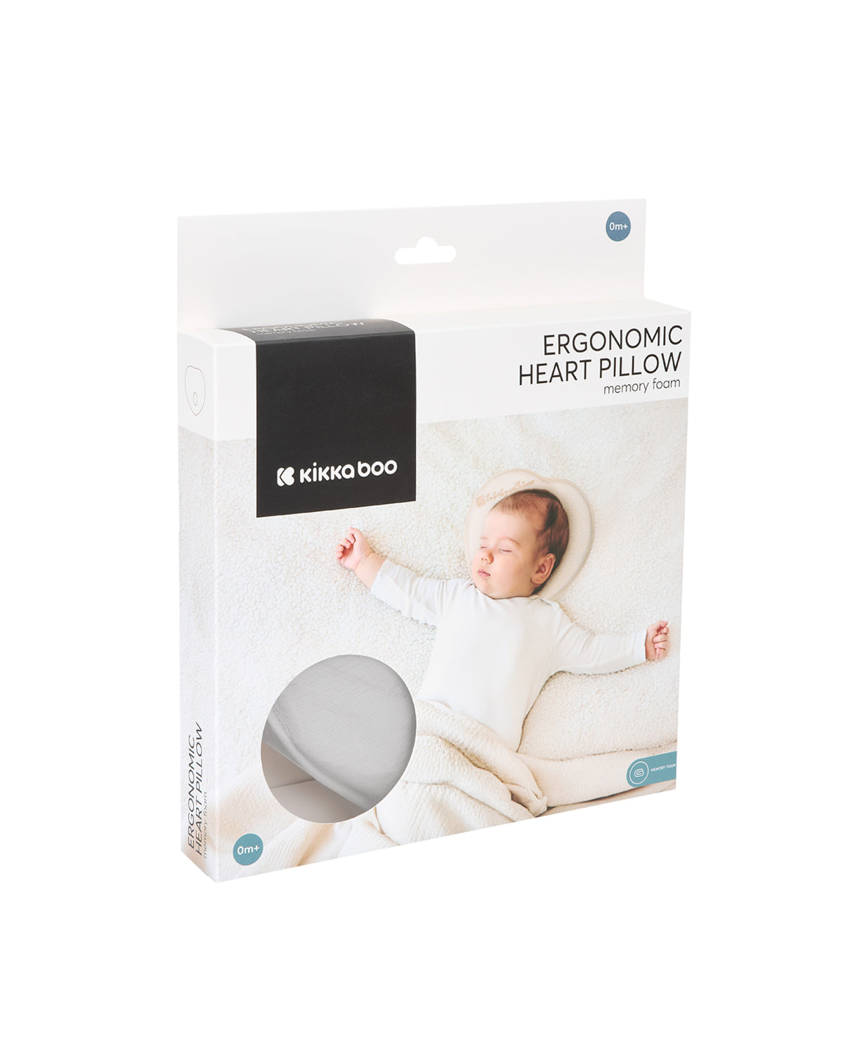 Almofada ergonómica de espuma viscoelástica Heart Airknit, cinza