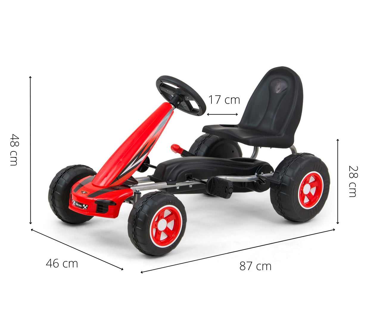 Kart A Pedais Viper Vermelho Milly Mally