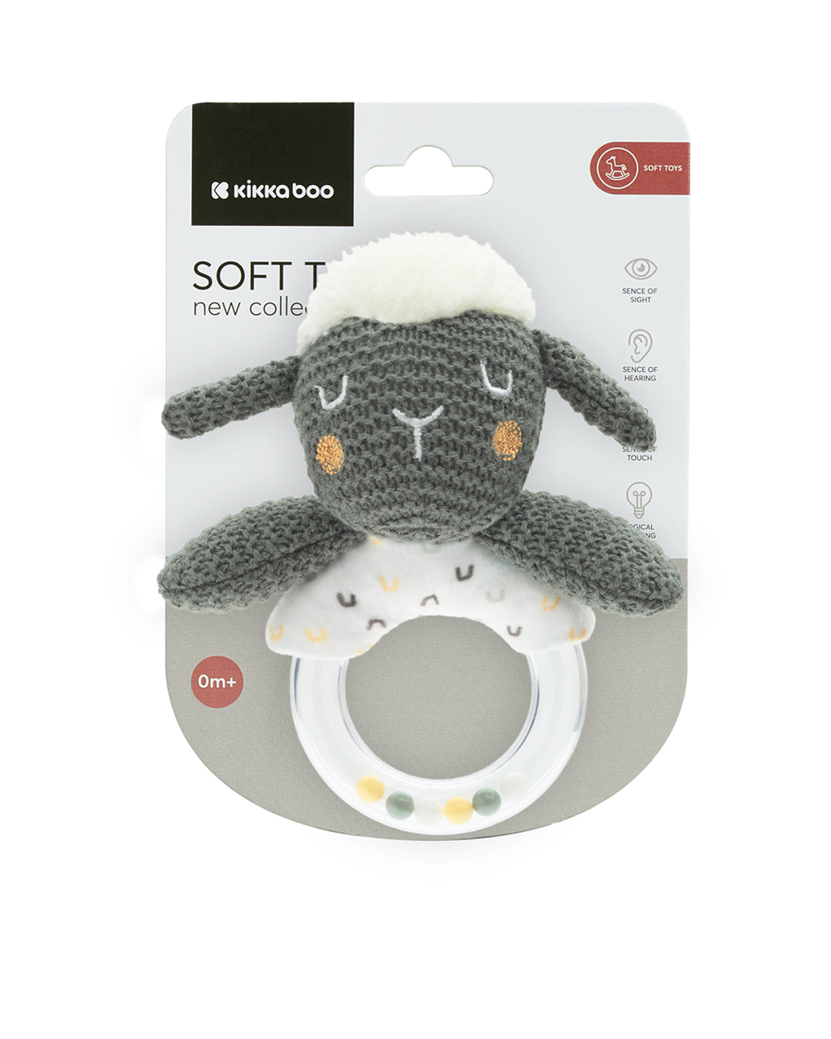 Chocalho de peluche de ovelha sonolenta
