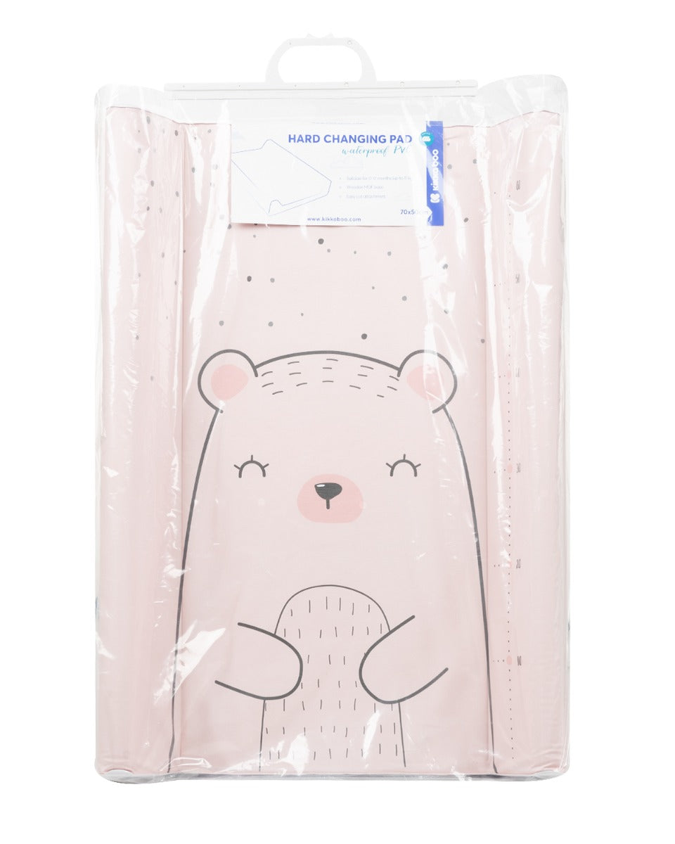 Muda fraldas em PVC rígido 70Ñ…50cm Bear with me Rosa