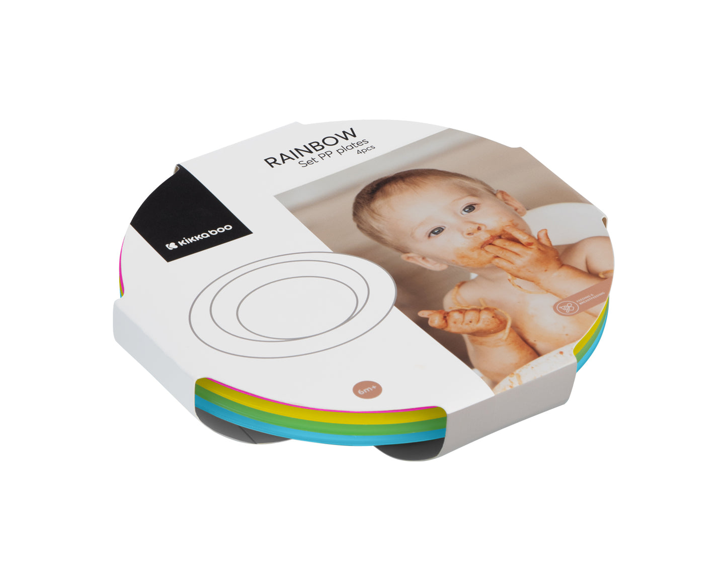 Conjunto de pratos Rainbow PP de 4 peças