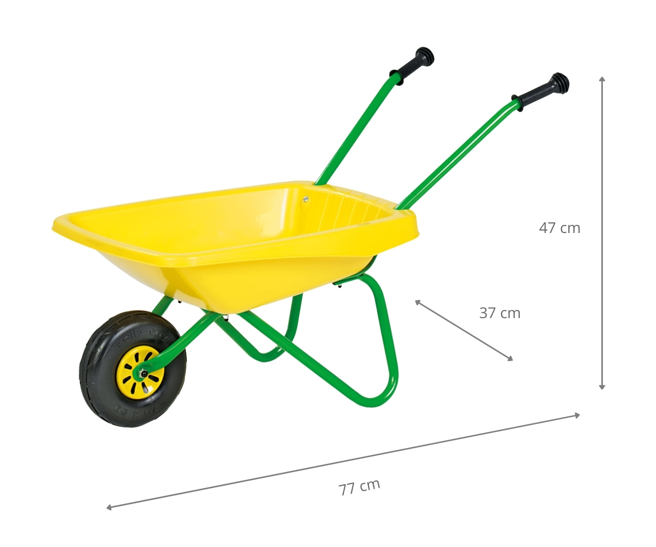 Carrinho De Mão De Plástico Amarelo Rolly Toys
