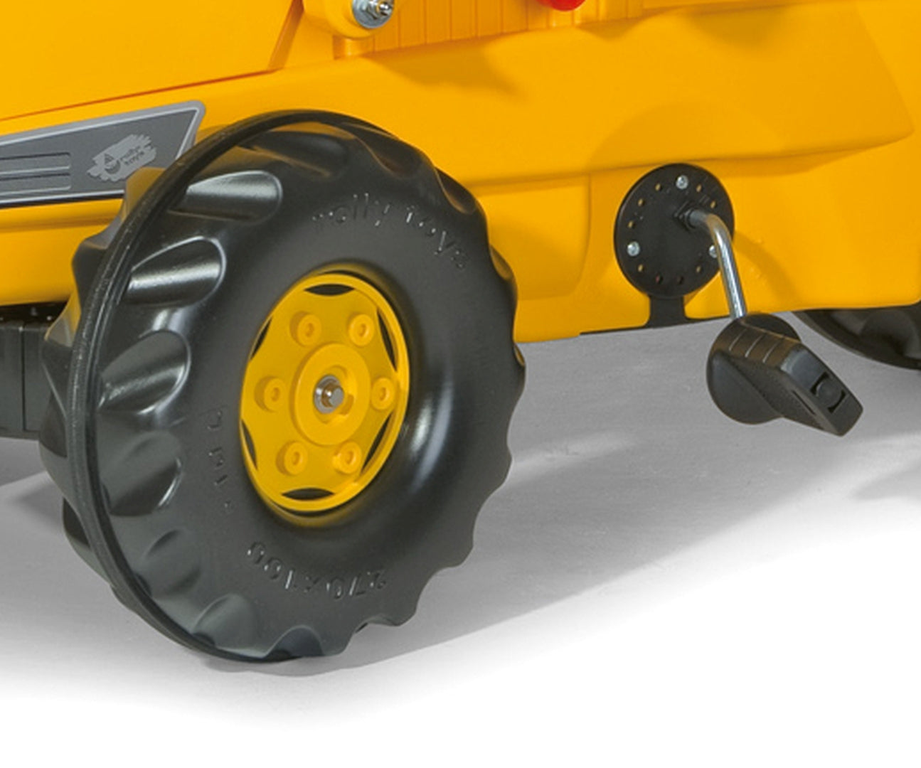 Trator Junior Cat Com Balde E Reboque Rolly Toys