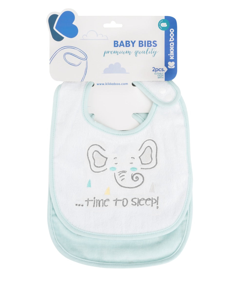 Conjunto de 2 babetes em tecido turco Elephant Time