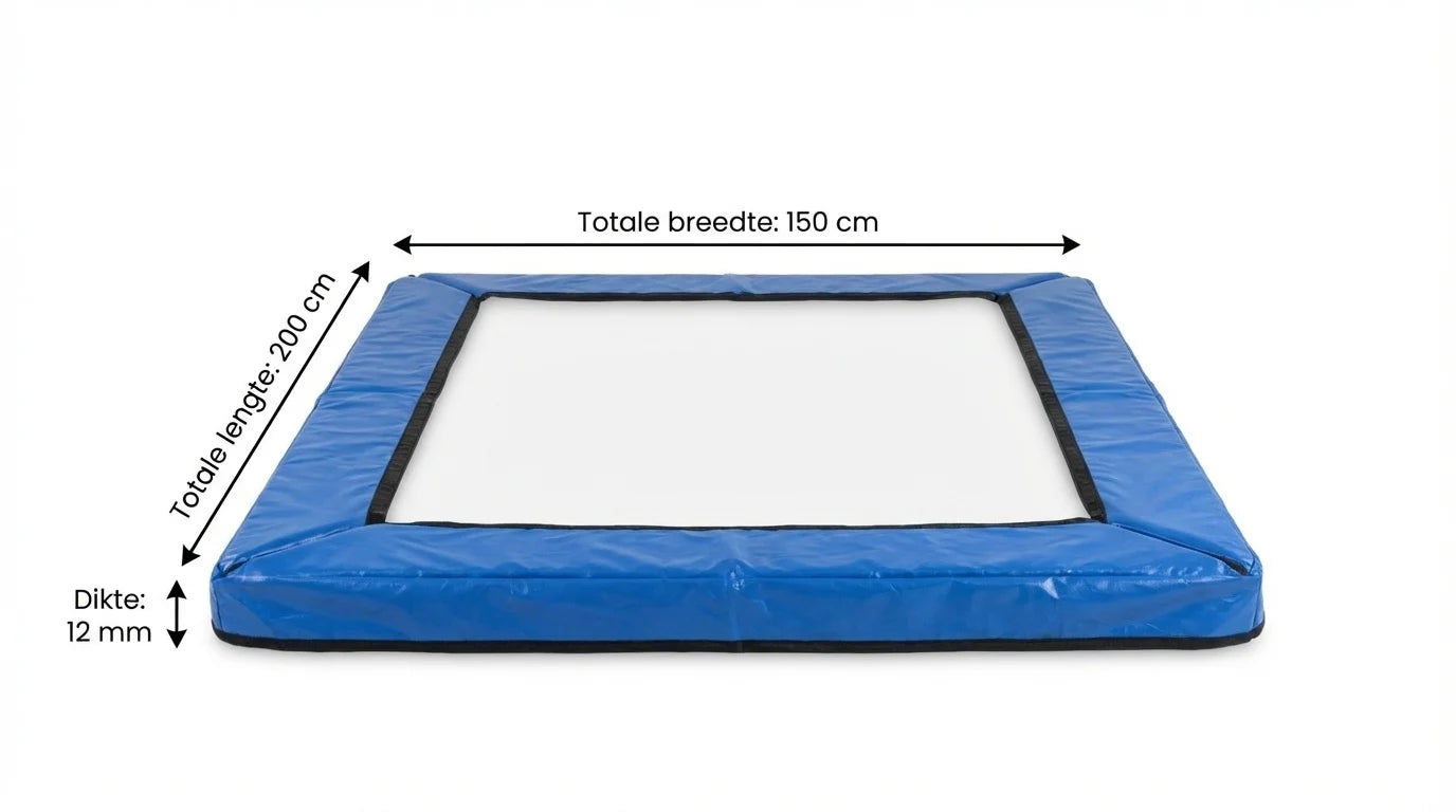 Proteção de molas para trampolim retangular 150x200 cm azul