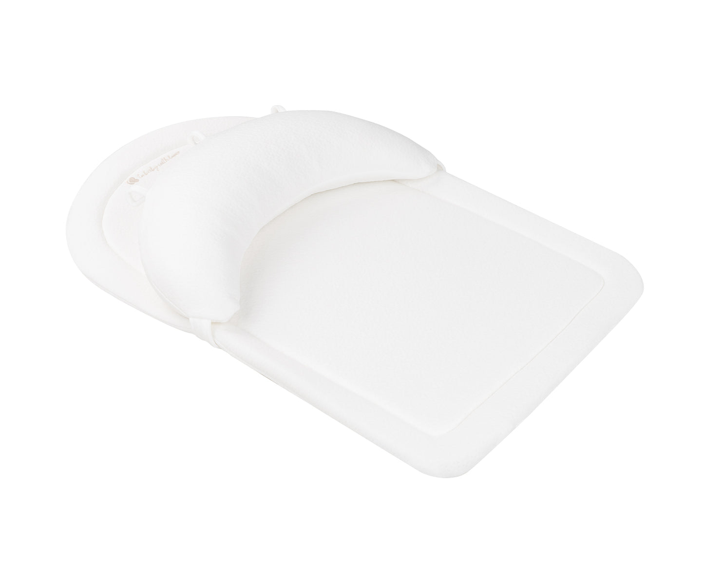 Almofada de espuma viscoelástica Airknit para brincadeiras Tummy Time, branco