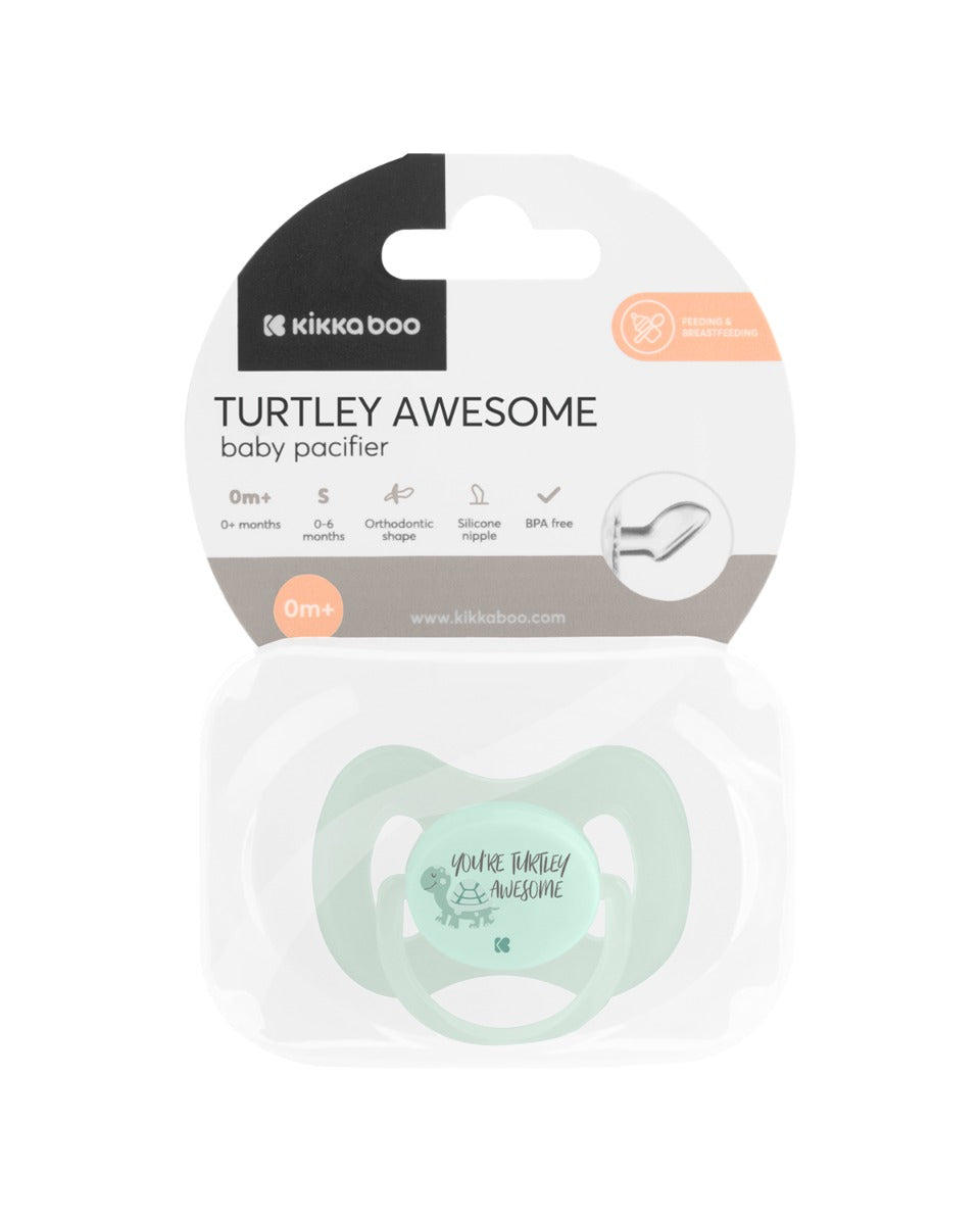 Chupeta Turtley Awesome Mint 0-6 meses Kikkaboo