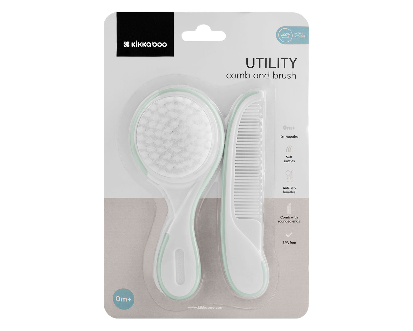 Pente e escova utilitários Mint Kikkaboo