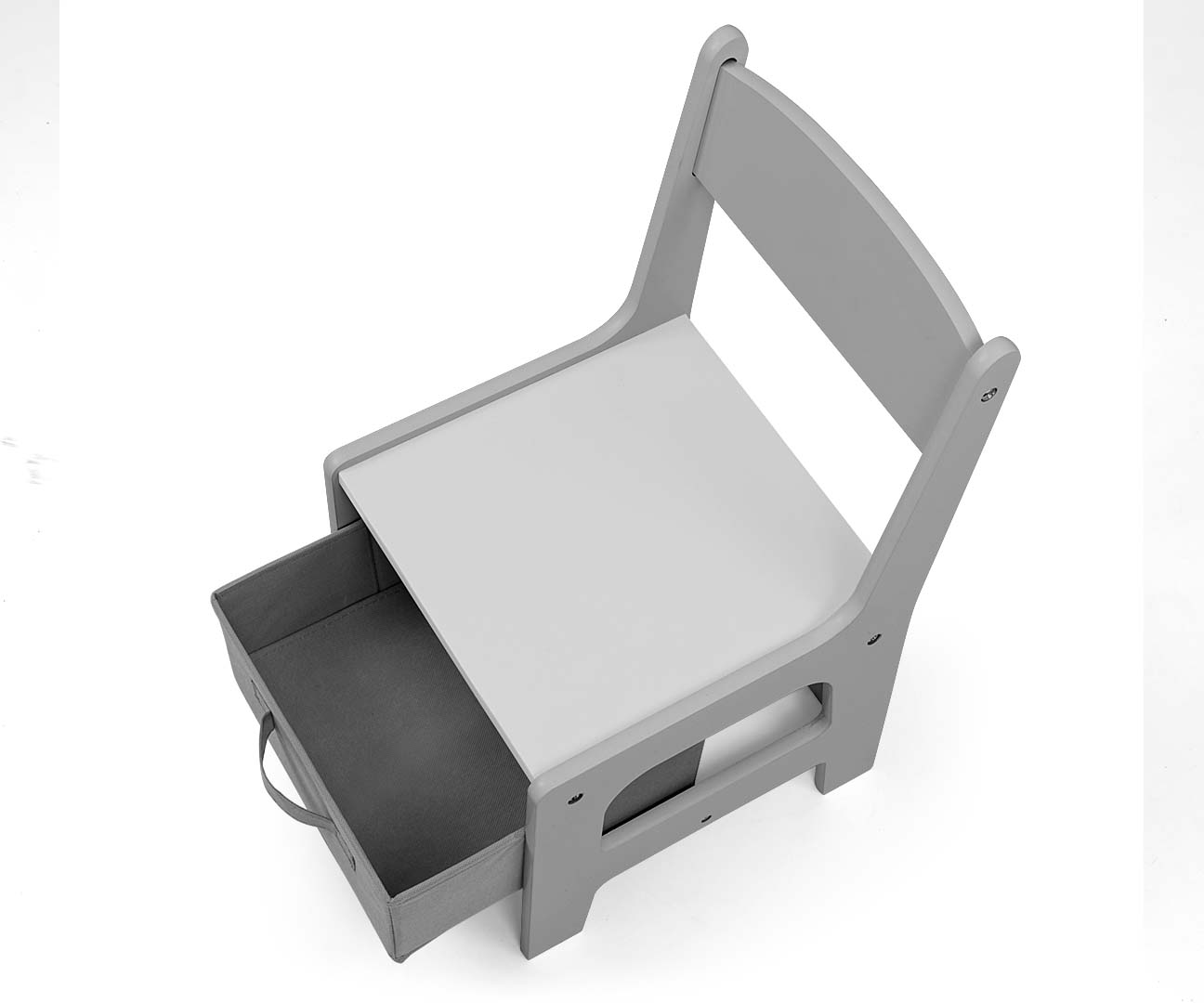 Conjunto De Móveis Mesa E Duas Cadeiras Sven Cinzento Milly Mally