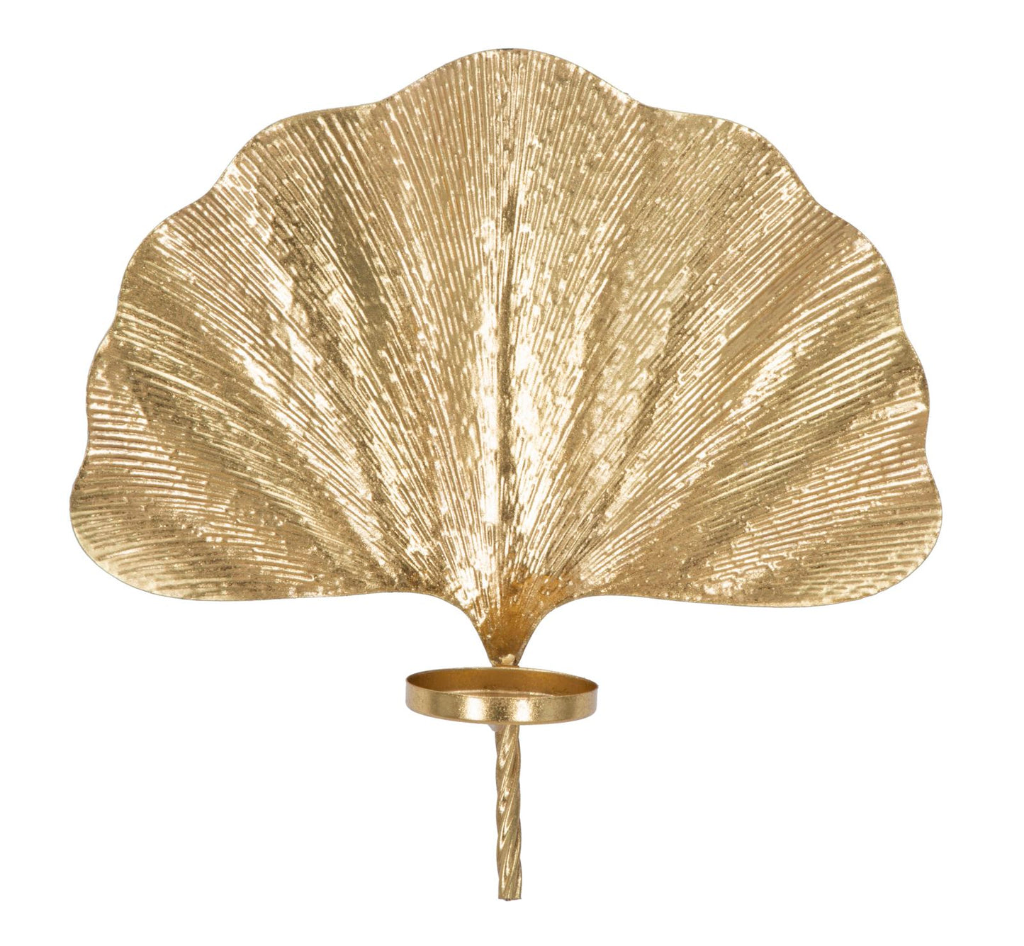 Porta velas de Parede Glam Folha Cm 41x11,5x40