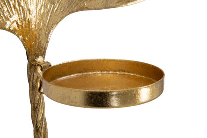 Porta velas de Parede Glam Folha Cm 41x11,5x40