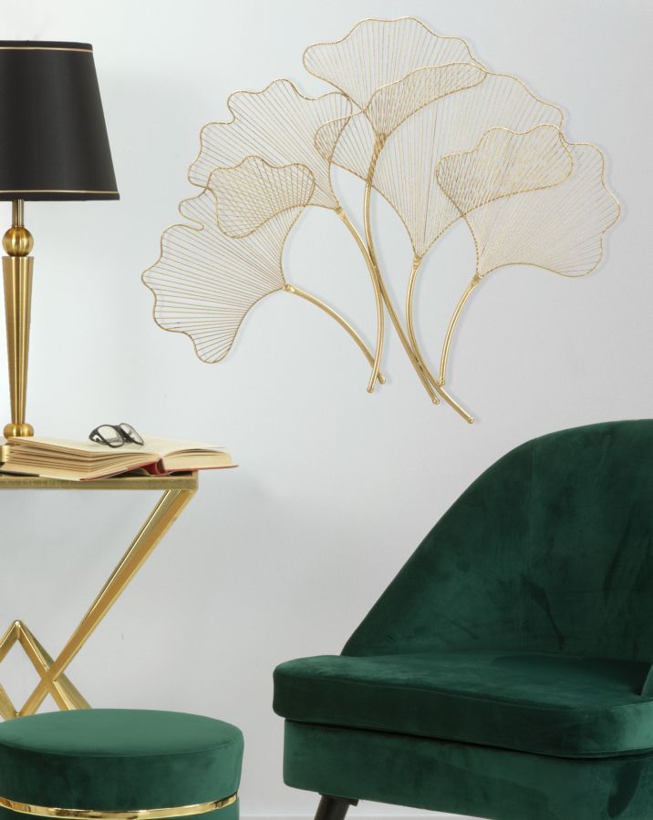 Painel em Ferro Glam Folha Cm 79x5x68
