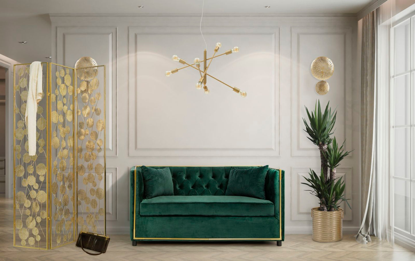 Candeeiro de Parede Simple Glam Cm 28,5x8x46