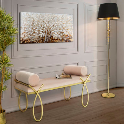 Banco Ribbon Rosa Cm 112,5x49x53