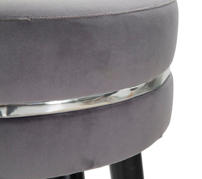 Banco Bar Paris Grigio Prateado Cm ø 35x74